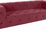 Minkšta sofa Nr168 raudonas veliūras
